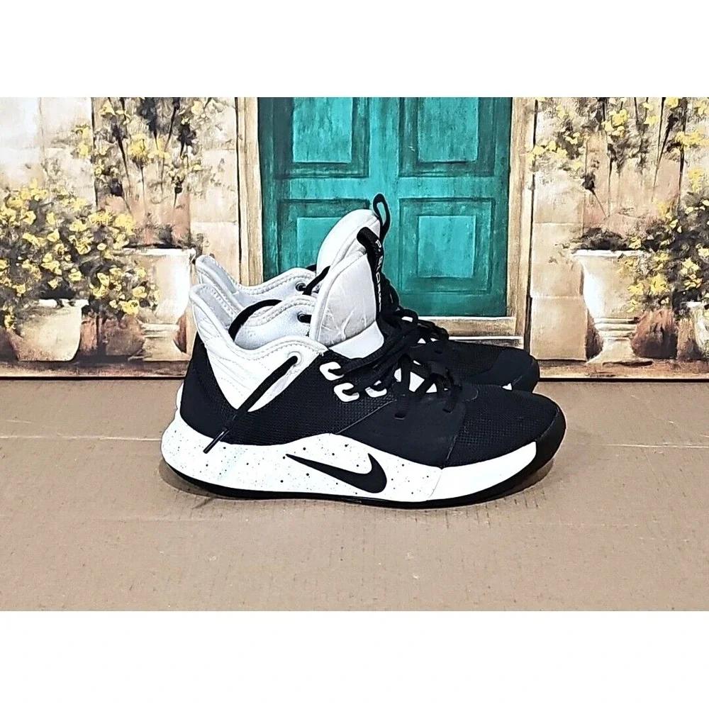 Nike PG 3 TB Black White Oreo Paul George Sneakers Men Size‎ 6 Shoes Basketball